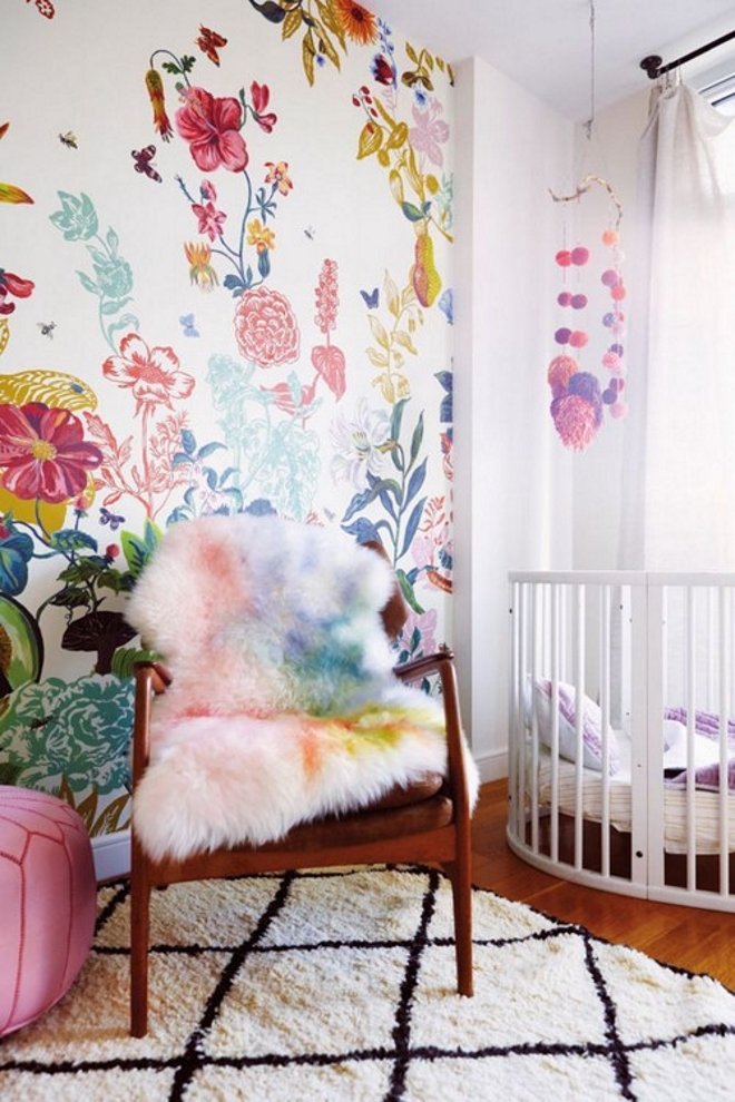 quarto de bebê floral pink flores
