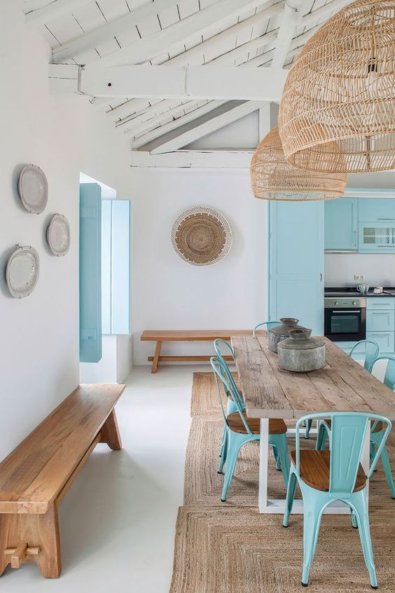 cozinha azul moderna
