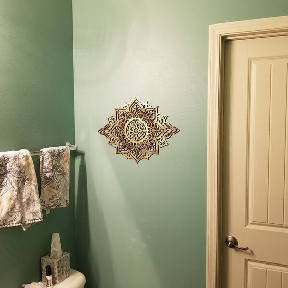 detalhe mandala na decoração banheiros