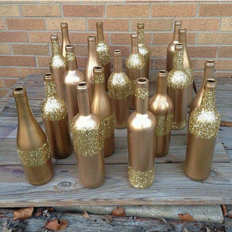 garrafa dourada para natal