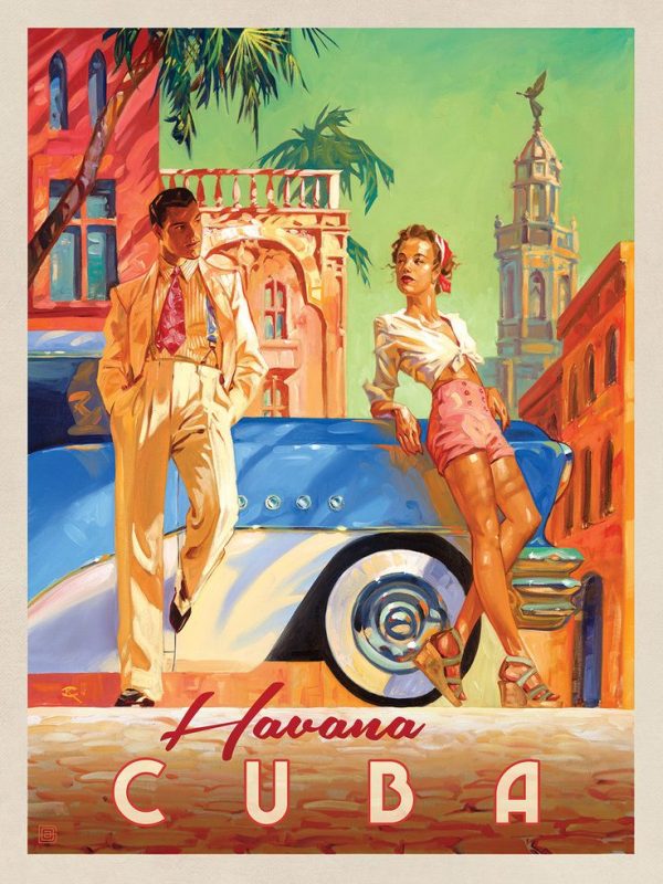 cartaz colorido vintage