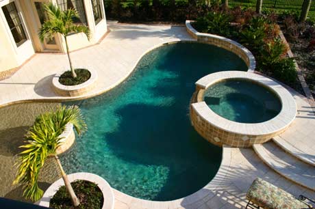piscina orgânica moderna