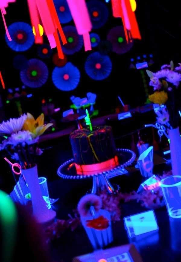 ideia de festa neon