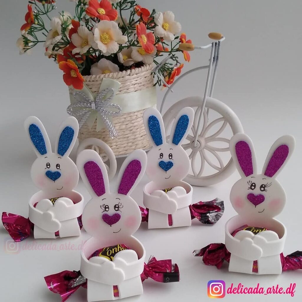decoração com coelhos para páscoa