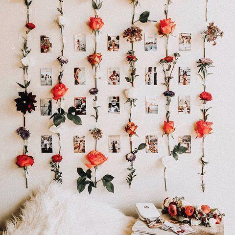decoração com Flores de Papeis